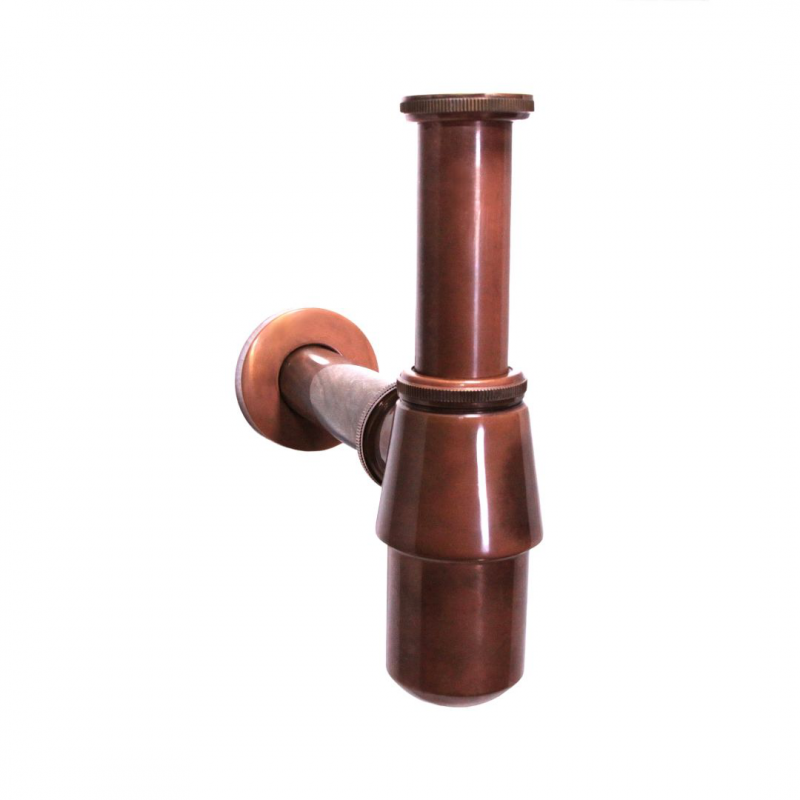 洋楽 Bapt/ no answer Victorian Side - Basin Bottle Trap 32x32mm - Antique Brass