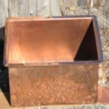 Victorian Side Copper Basins Basin Drop-In Square Copper
