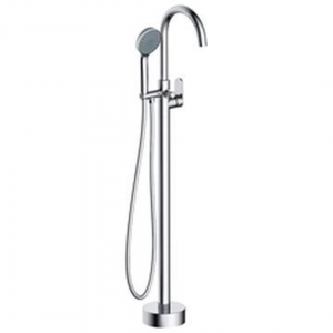 Round Chrome Free Standing Bath Mixer with H/S
