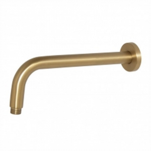 400mm Shower Arm Round Brushed Brass