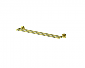 Cobra Seine Double Towel Rail Brushed Gold