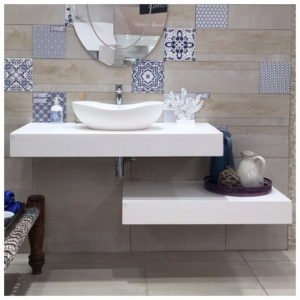 Counter Top Slab - Free Length (R/M, Incl Brackets) 1000x500x120mm