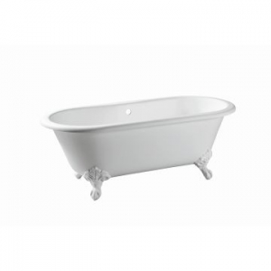 Warwick Freestanding Bath No Overflow 1700x775x630mm Pearl White incl Feet