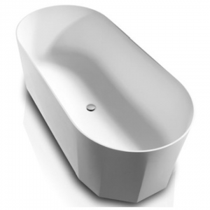 Bloom Freestanding Bath With Internal Overflow Pearl White