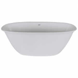 Brooke Freestanding Bath With Internal Overflow 1650x800x600mm Matt White