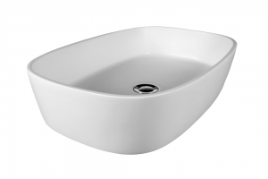 Ava Basin No Overflow Pearl White