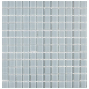 Crystal Glass 4mm Mosaic Sheet (23x23x4) 300x300x4mm Soft Grey