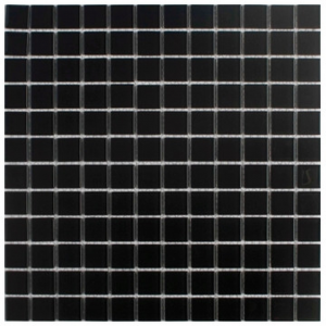 Crystal Glass 4mm Mosaic Sheet (23x23x4) 300x300x4mm Black 155