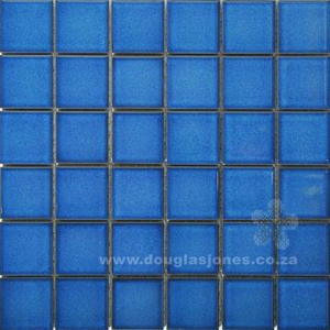 Ceramic Mosaic Sheet (48x48x4) 302x302x4mm Magic Blue Pool Gloss