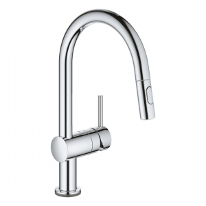 Grohe - Minta Touch Sink Mixer C-Spout Pull-Out Spray Chrome