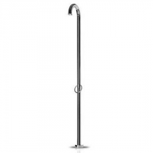 Freestanding shower mixer stainless steel, brushed