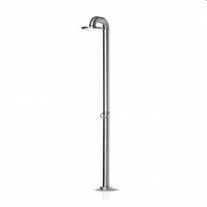 Freestanding shower mixer stainless steel, brushed