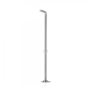 Freestanding shower mixer stainless steel, brushed
