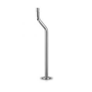Freestanding basin mixer stainless steel, brushed