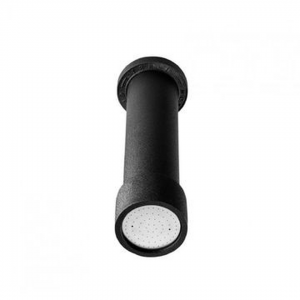 Ceiling mounted shower stainless steel, hammercoated black