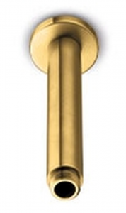 Ceiling mounted shower arm stainless steel, matt gold