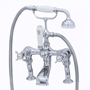 Perrin & Rowe - Deck Mounted Bath Mixer - Crosshead Handles