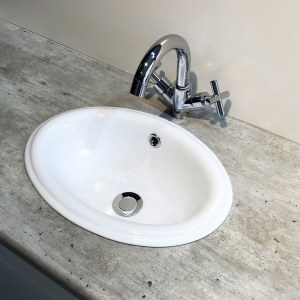 Baby Oval Drop-In Basin Ceramic 420x305mm White
