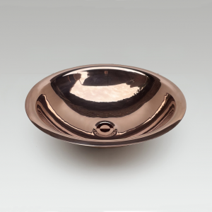 Copper Large Drop-In Basin Polished Inside 450x135mm