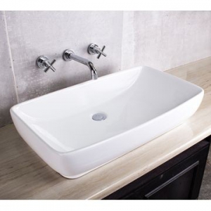 Soft Rectangle Countertop Basin 740x405x160mm White