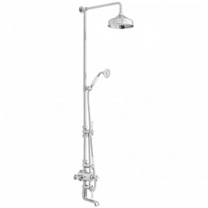 3 Outlet Exposed Shower Column With Bath Spout