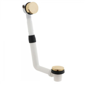 Vado - Pop-Up Bath Waste Outlet System Complete - Brushed Gold