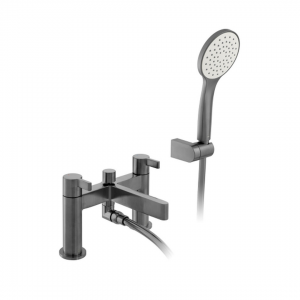 Vado - Edit Piller Mounted Bath Mixer - Brushed Black
