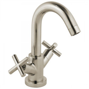 Vado - Elements Cross Handle Basin Mixer - Brushed Nickel