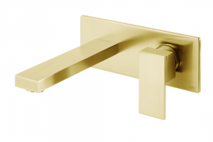 Vado - Notion Wall Mounted Basin Mixer - Brushed Gold