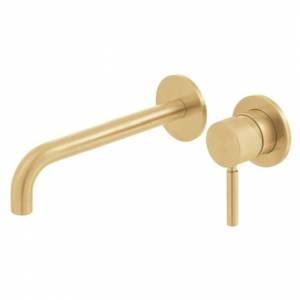 Vado - Origins Knurled Wall Mounted Basin Mixer - Brushed Gold