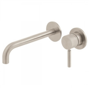 Vado - Origins Knurled Wall Mounted Basin Mixer - Brushed Nickel