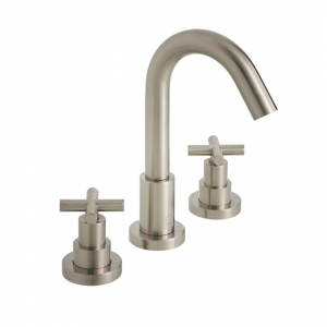 Vado - Elements Cross Handle Piller Mounted Bath Filler - Brushed Nickel