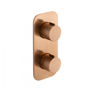 Vado - Round 2 Way Thermostatic Mixer - Brushed Bronze