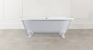 Cheshire Bath - With Overflow Cheshire Feet, White Quarrycast