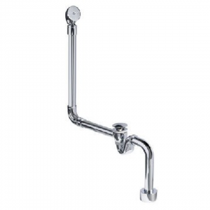 Kit 30C Contemporary Waste For Bath With O/F Polished Chrome