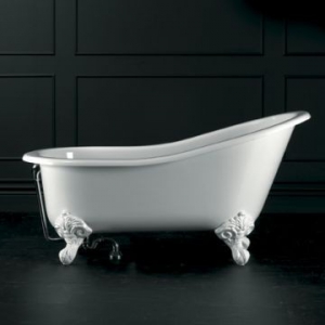 Shropshire Freestanding Bath with Overflow & Shropshire Feet Quarrycast 1537x750mm White