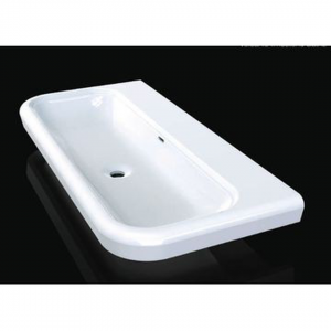 Lario 100 Solo Countertop Basin No Tap Hole 999x479x135mm White