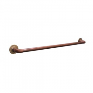 CopperWorx - Single Towel Rail 600mm - Antique Brass