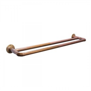 CopperWorx - Single Towel Rail 700mm - Antique Brass