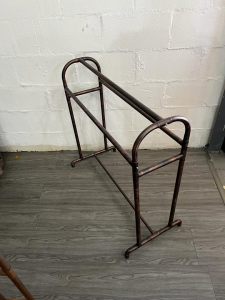 CopperWorx - Custom Built Free Standing Towel Rack - Antique Brass
