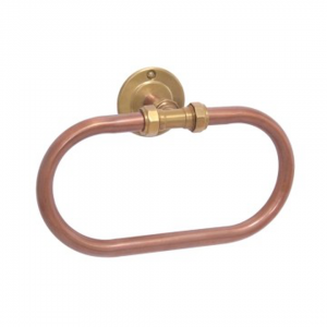 CopperWorx - Guest Towel Ring - Antique Brass