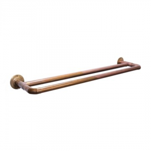 CopperWorx - Double Towel Rail 600mm - Antique Brass