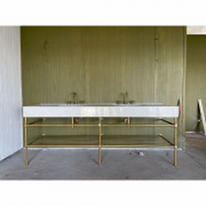 Basin Stand Double Solid Brass