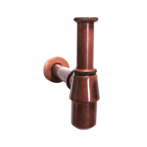 Victorian Side -  Basin Bottle Trap 32x32mm - Aged Copper