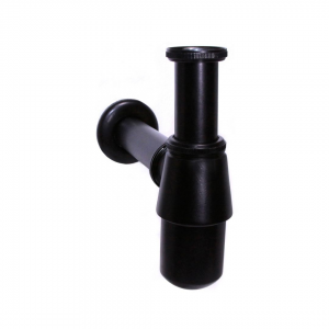 Victorian Side -  Basin Bottle Trap 32x32mm - Matt Black