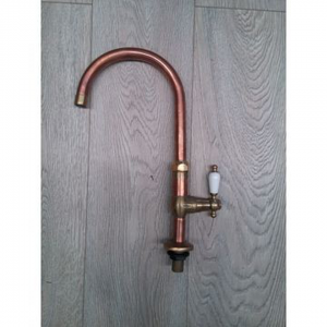 Victorian Side - Deck Mounted Prep Tap - Antique Brass