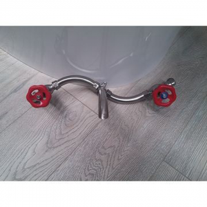 Steam Punk Wall Mounted Victorian Side -  Mixer + Backing Plates And 1/4 Turn Handles