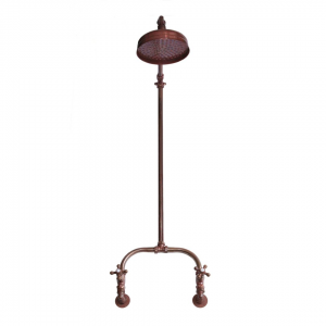 Victorian Side - large Exposed Shower Mixer - Aged Copper