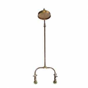 Victorian Side - large Exposed Shower Mixer - Antique Brass