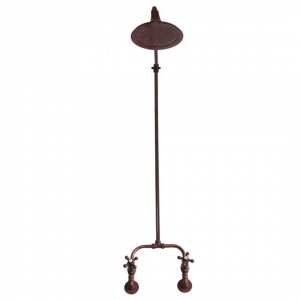 Victorian Side - Small Exposed Shower Mixer - Aged Copper